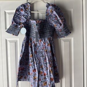 Hill House Floral Mini Dress - Purple and Red